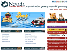 Tablet Screenshot of nevadahumanesociety.org